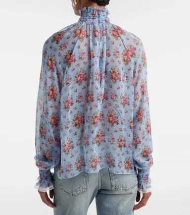 Dolce & Gabbana Floral ruffled silk and cotton blouse | Thumbnail 5 Dolce & Gabbana Floral ruffled silk and cotton blouse | Thumbnail 5