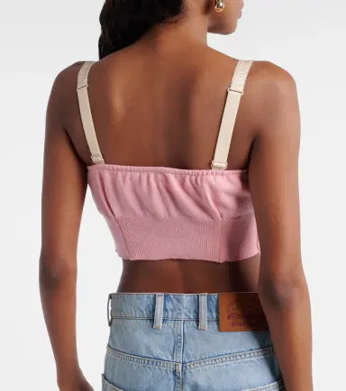 Dolce & Gabbana Embellished cropped silk-blend crop top | Thumbnail 4 Dolce & Gabbana Embellished cropped silk-blend crop top | Thumbnail 4