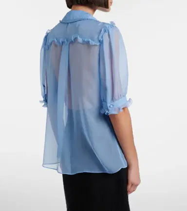 Dolce & Gabbana Ruffled semi-sheer silk blouse | Thumbnail 6 Dolce & Gabbana Ruffled semi-sheer silk blouse | Thumbnail 6