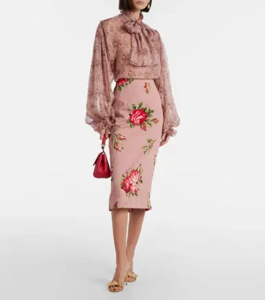 Dolce & Gabbana Floral silk-blend midi skirt | Thumbnail 2 Dolce & Gabbana Floral silk-blend midi skirt | Thumbnail 2