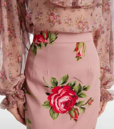 Dolce & Gabbana Floral silk-blend midi skirt | Thumbnail 3 Dolce & Gabbana Floral silk-blend midi skirt | Thumbnail 3
