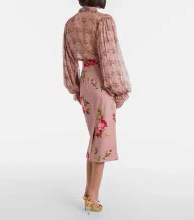 Dolce & Gabbana Floral silk-blend midi skirt | Thumbnail 5 Dolce & Gabbana Floral silk-blend midi skirt | Thumbnail 5