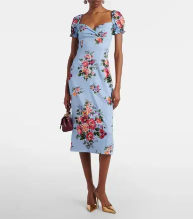 Dolce & Gabbana Floral silk-blend midi dress | Thumbnail 2 Dolce & Gabbana Floral silk-blend midi dress | Thumbnail 2