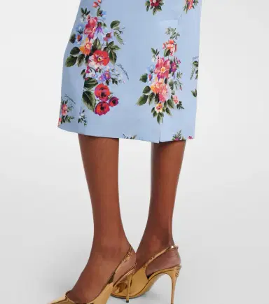 Dolce & Gabbana Floral silk-blend midi dress | Thumbnail 3 Dolce & Gabbana Floral silk-blend midi dress | Thumbnail 3