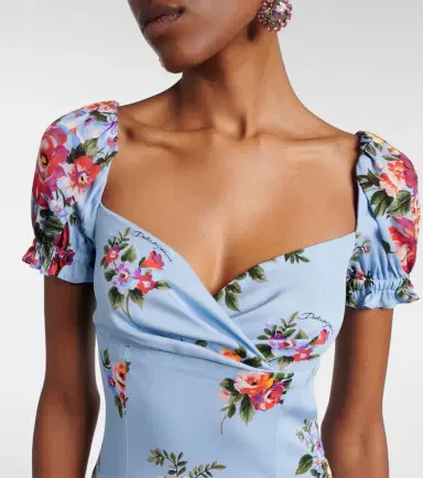 Dolce & Gabbana Floral silk-blend midi dress | Thumbnail 6 Dolce & Gabbana Floral silk-blend midi dress | Thumbnail 6