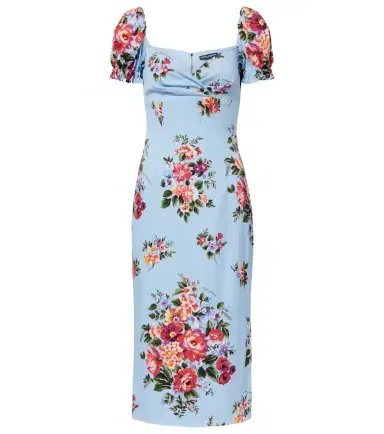 Dolce & Gabbana Floral silk-blend midi dress | Thumbnail 1 Dolce & Gabbana Floral silk-blend midi dress | Thumbnail 1