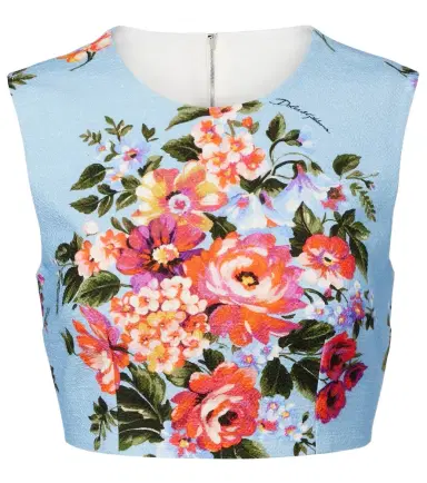 Dolce & Gabbana Floral cotton top | Thumbnail 1 Dolce & Gabbana Floral cotton top | Thumbnail 1