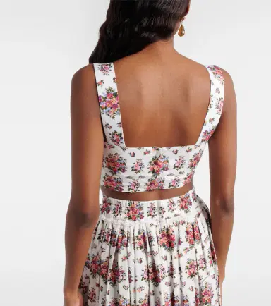 Dolce & Gabbana Floral cotton crop top | Thumbnail 2 Dolce & Gabbana Floral cotton crop top | Thumbnail 2