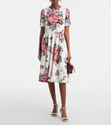 Dolce & Gabbana Floral cotton midi dress | Thumbnail 4 Dolce & Gabbana Floral cotton midi dress | Thumbnail 4