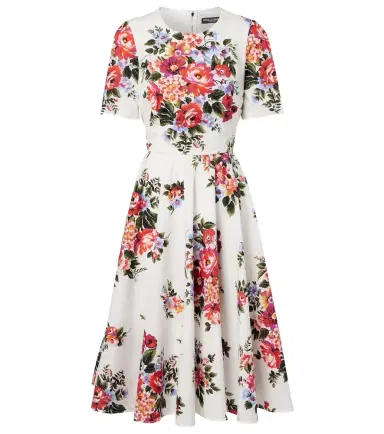 Dolce & Gabbana Floral cotton midi dress | Thumbnail 1 Dolce & Gabbana Floral cotton midi dress | Thumbnail 1