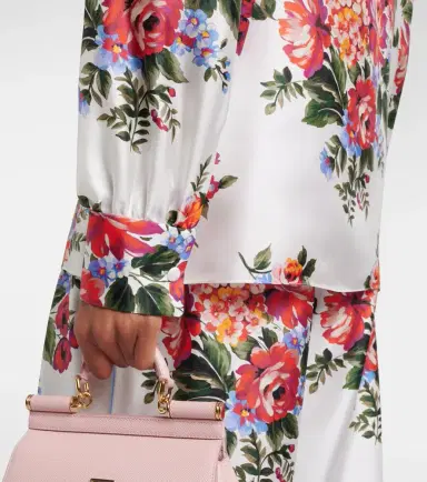 Dolce & Gabbana Floral tie-neck silk blouse | Thumbnail 3 Dolce & Gabbana Floral tie-neck silk blouse | Thumbnail 3