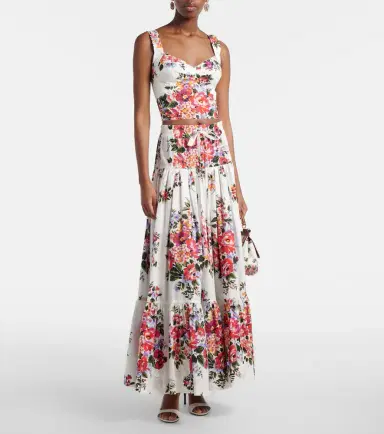 Dolce & Gabbana Floral cotton-blend top | Thumbnail 2 Dolce & Gabbana Floral cotton-blend top | Thumbnail 2