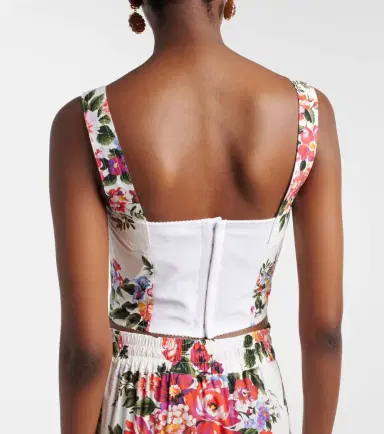 Dolce & Gabbana Floral cotton-blend top | Thumbnail 4 Dolce & Gabbana Floral cotton-blend top | Thumbnail 4