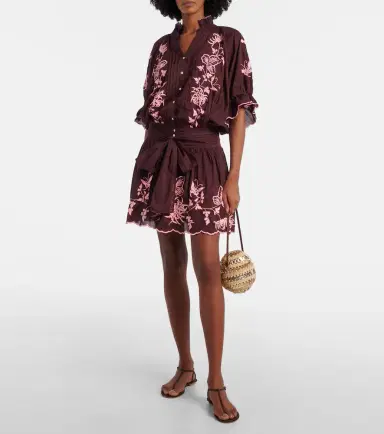 Juliet Dunn Embroidered cotton minidress | Thumbnail 4 Juliet Dunn Embroidered cotton minidress | Thumbnail 4