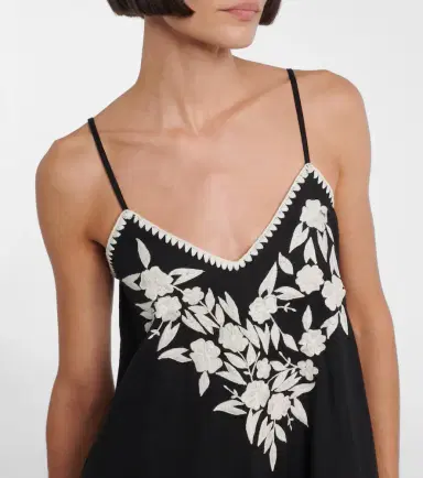 JULIET DUNN Embroidered cotton and linen midi dress | Thumbnail 4 JULIET DUNN Embroidered cotton and linen midi dress | Thumbnail 4