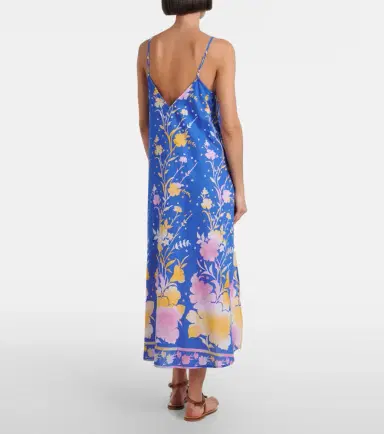 Juliet Dunn Floral cotton and linen midi dress | Thumbnail 2 Juliet Dunn Floral cotton and linen midi dress | Thumbnail 2