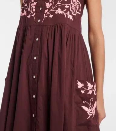 JULIET DUNN Embroidered cotton midi dress | Thumbnail 4 JULIET DUNN Embroidered cotton midi dress | Thumbnail 4