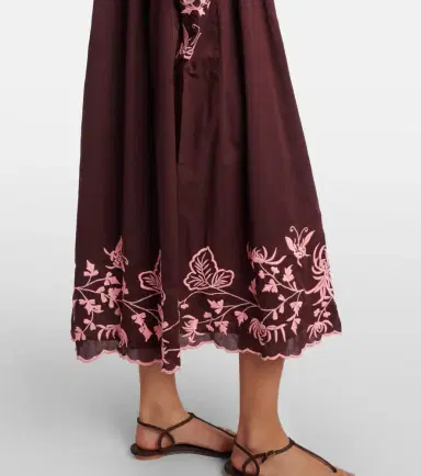JULIET DUNN Embroidered cotton midi dress | Thumbnail 6 JULIET DUNN Embroidered cotton midi dress | Thumbnail 6