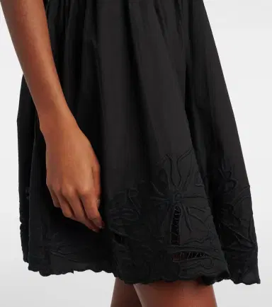 Juliet Dunn Embroidered cotton poplin minidress | Thumbnail 3 Juliet Dunn Embroidered cotton poplin minidress | Thumbnail 3