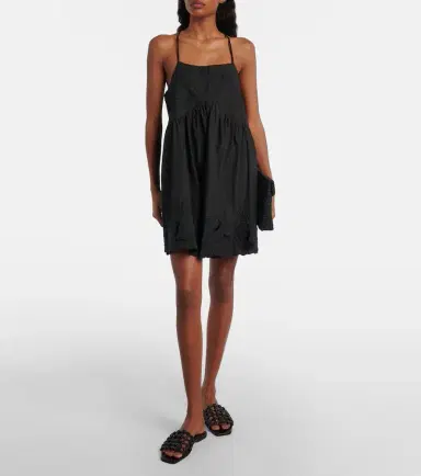 Juliet Dunn Embroidered cotton poplin minidress | Thumbnail 4 Juliet Dunn Embroidered cotton poplin minidress | Thumbnail 4