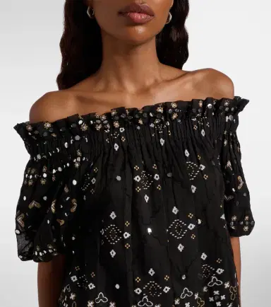 Juliet Dunn Embellished cotton poplin minidress | Thumbnail 3 Juliet Dunn Embellished cotton poplin minidress | Thumbnail 3