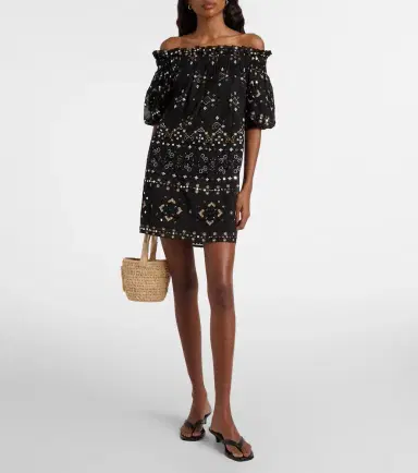 Juliet Dunn Embellished cotton poplin minidress | Thumbnail 5 Juliet Dunn Embellished cotton poplin minidress | Thumbnail 5