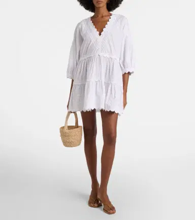 JULIET DUNN Embroidered cotton poplin minidress | Thumbnail 2 JULIET DUNN Embroidered cotton poplin minidress | Thumbnail 2
