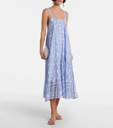 Juliet Dunn Printed sequined cotton midi dress | Thumbnail 2 Juliet Dunn Printed sequined cotton midi dress | Thumbnail 2