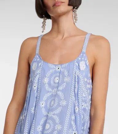 Juliet Dunn Printed sequined cotton midi dress | Thumbnail 3 Juliet Dunn Printed sequined cotton midi dress | Thumbnail 3