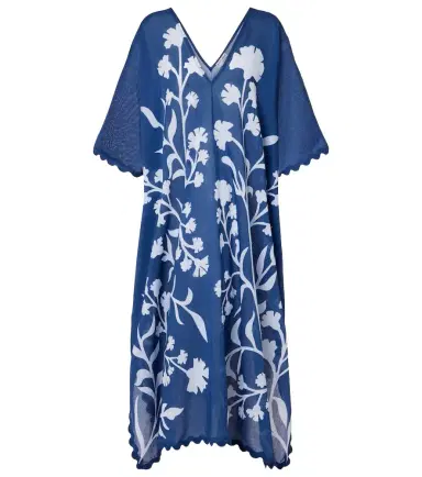 Juliet Dunn Scalloped cotton kaftan | Thumbnail 1 Juliet Dunn Scalloped cotton kaftan | Thumbnail 1