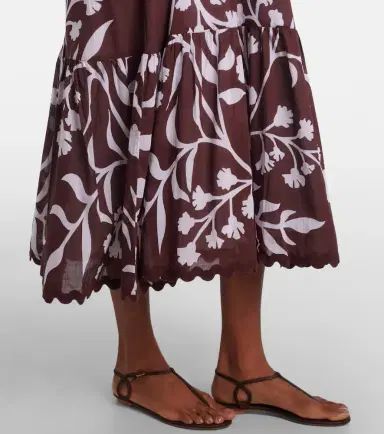 Juliet Dunn Scalloped cotton midi dress | Thumbnail 3 Juliet Dunn Scalloped cotton midi dress | Thumbnail 3