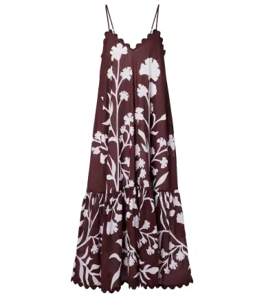 Juliet Dunn Scalloped cotton midi dress | Thumbnail 1 Juliet Dunn Scalloped cotton midi dress | Thumbnail 1