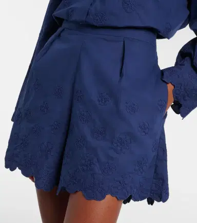 Juliet Dunn Embroidered floral cotton poplin shorts | Thumbnail 2 Juliet Dunn Embroidered floral cotton poplin shorts | Thumbnail 2