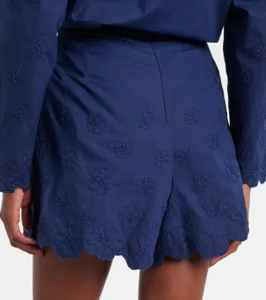 Juliet Dunn Embroidered floral cotton poplin shorts | Thumbnail 3 Juliet Dunn Embroidered floral cotton poplin shorts | Thumbnail 3