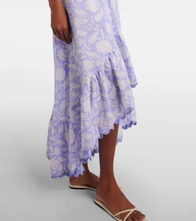 JULIET DUNN Asymmetric floral cotton midi dress | Thumbnail 4 JULIET DUNN Asymmetric floral cotton midi dress | Thumbnail 4
