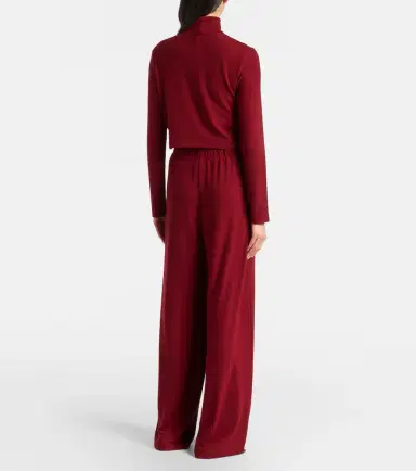 LESET Lauren pleated jersey wide-leg pants | Thumbnail 5 LESET Lauren pleated jersey wide-leg pants | Thumbnail 5