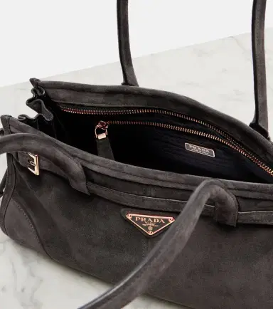 Prada Bonnie Medium suede shoulder bag | Thumbnail 4 Prada Bonnie Medium suede shoulder bag | Thumbnail 4