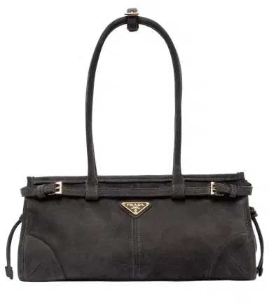 Prada Bonnie Medium suede shoulder bag | Thumbnail 1 Prada Bonnie Medium suede shoulder bag | Thumbnail 1