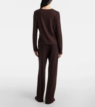 Leset Lauren jersey wide-leg pants | Thumbnail 2 Leset Lauren jersey wide-leg pants | Thumbnail 2