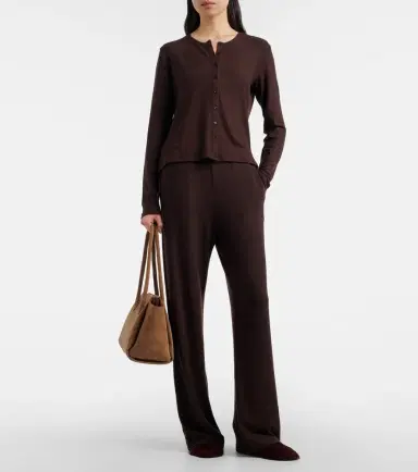 Leset Lauren jersey wide-leg pants | Thumbnail 4 Leset Lauren jersey wide-leg pants | Thumbnail 4