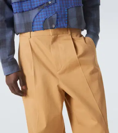 Loewe Pleated cotton gabardine wide-leg pants | Thumbnail 3 Loewe Pleated cotton gabardine wide-leg pants | Thumbnail 3