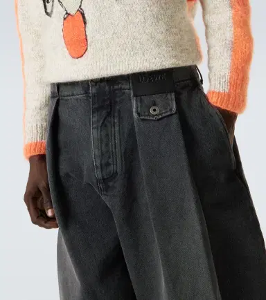 Loewe Pleated barrel-leg jeans | Thumbnail 6 Loewe Pleated barrel-leg jeans | Thumbnail 6