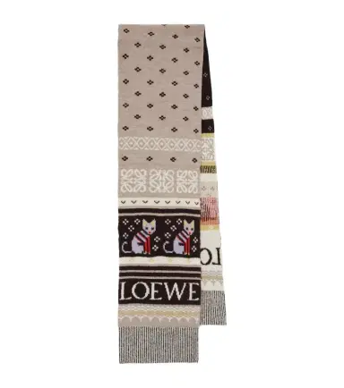 Loewe x Louis Wain wool-blend jacquard scarf | Thumbnail 1 Loewe x Louis Wain wool-blend jacquard scarf | Thumbnail 1