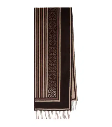 Loewe Anagram wool and cashmere jacquard scarf | Thumbnail 1 Loewe Anagram wool and cashmere jacquard scarf | Thumbnail 1