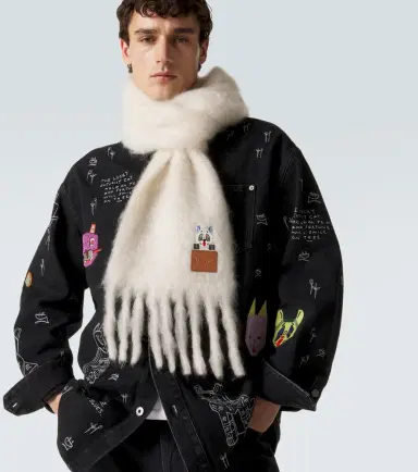 Loewe x Louis Wain mohair and wool-blend scarf | Thumbnail 2 Loewe x Louis Wain mohair and wool-blend scarf | Thumbnail 2