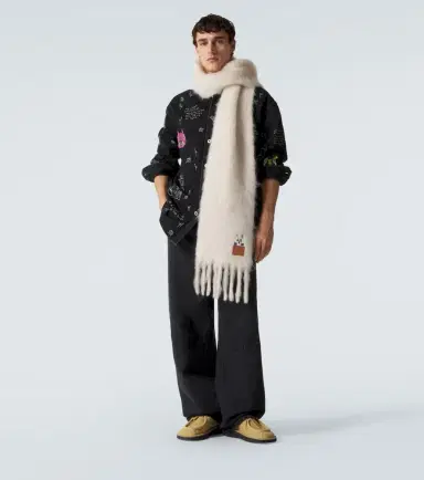 Loewe x Louis Wain mohair and wool-blend scarf | Thumbnail 3 Loewe x Louis Wain mohair and wool-blend scarf | Thumbnail 3