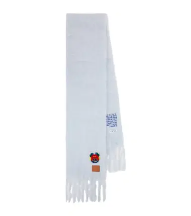 Loewe Embroidered mohair and wool scarf | Thumbnail 1 Loewe Embroidered mohair and wool scarf | Thumbnail 1