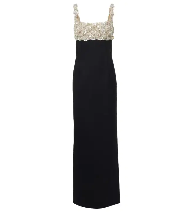 Embroidered bustier gown Embroidered bustier gown