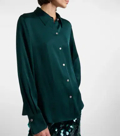 Vince Silk-blend satin shirt | Thumbnail 2 Vince Silk-blend satin shirt | Thumbnail 2