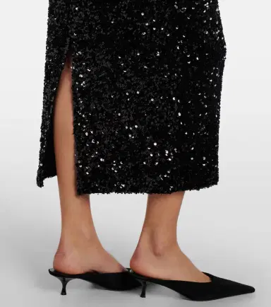 Vince Sequined velvet midi skirt | Thumbnail 4 Vince Sequined velvet midi skirt | Thumbnail 4